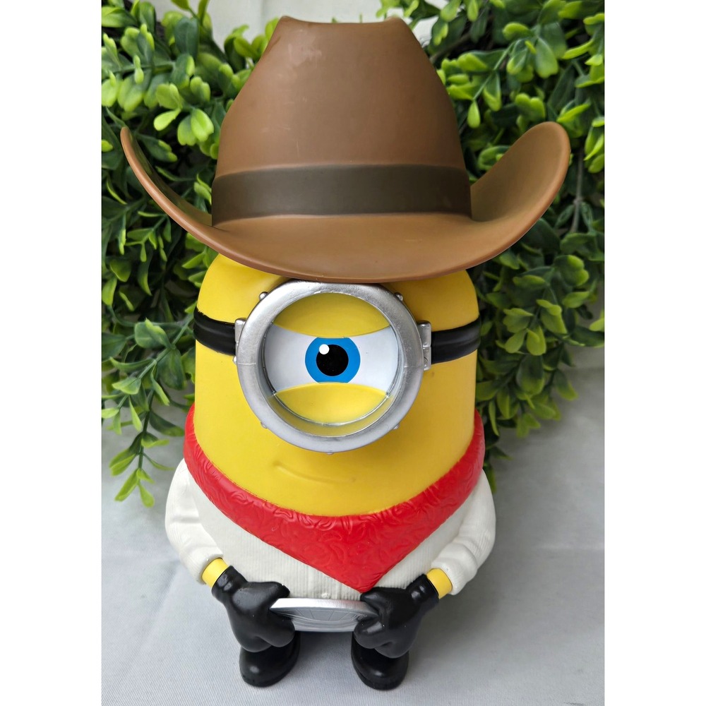 Minions & Monsters 2026 Movie Theater Exclusive Cowboy Minion Cup Coin Bank 8"8